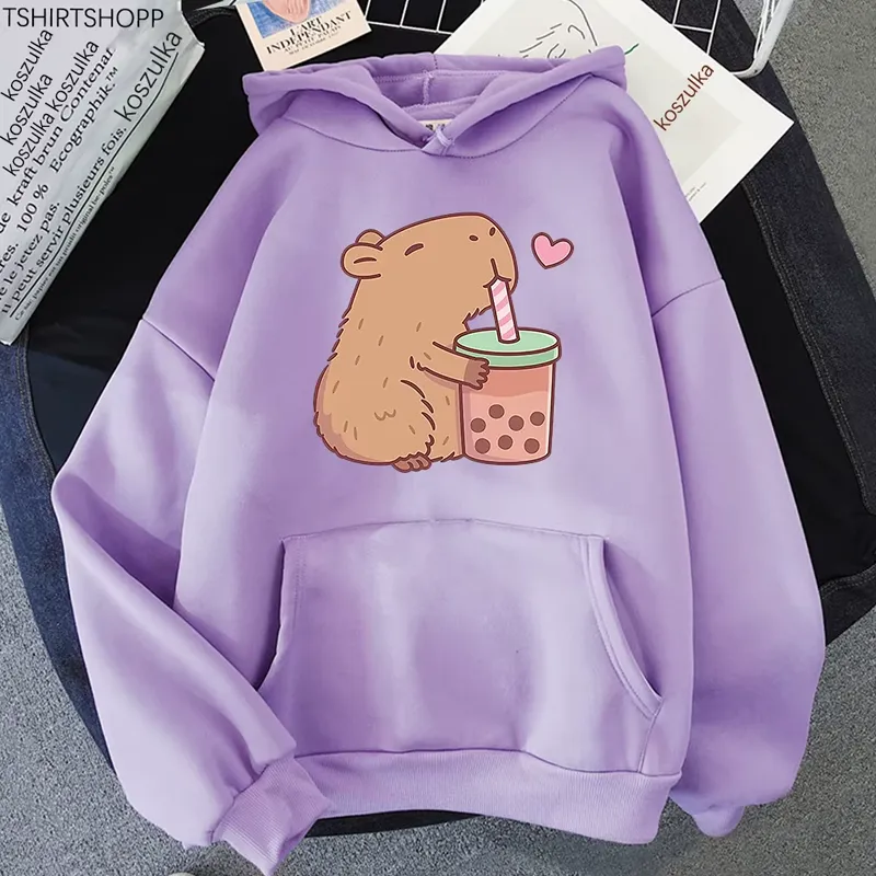 Sweat Capybara Bubble Tea Violet