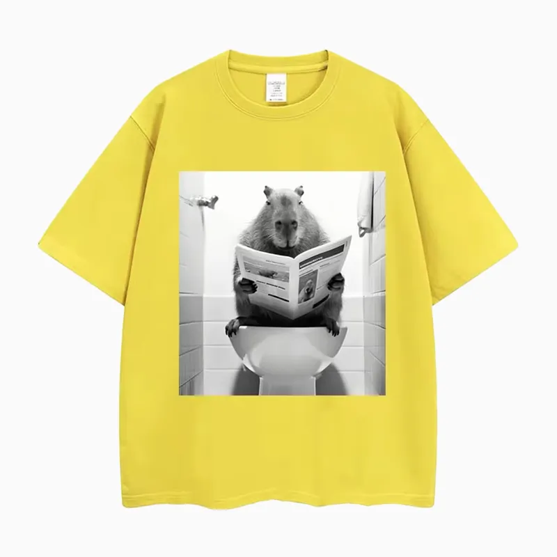 T-shirt Capybara ChillPress Jaune