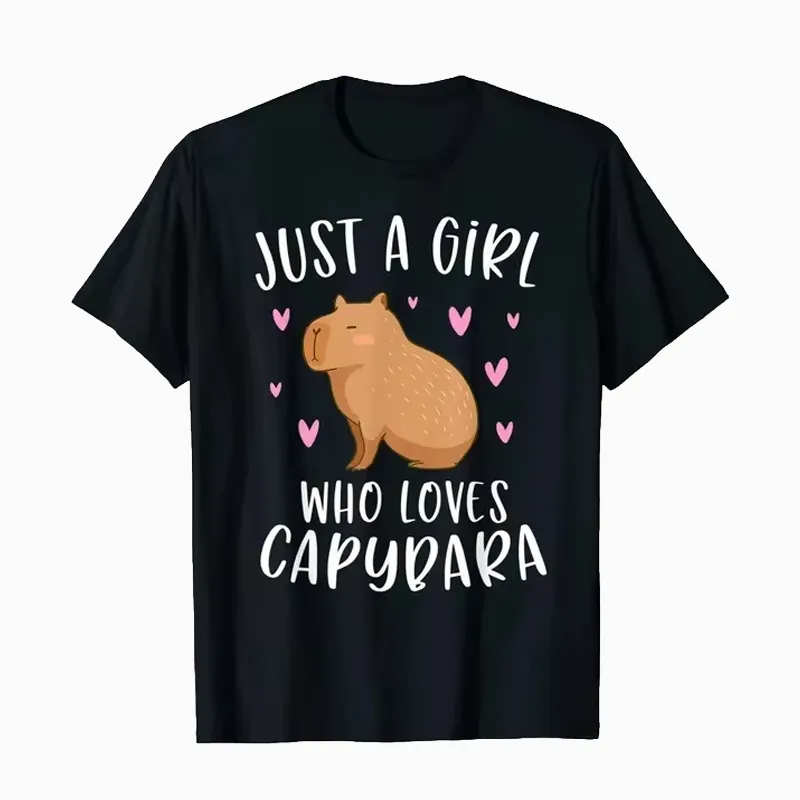 T-shirt Capybara GirlLove Noir
