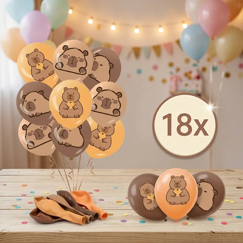 18 Ballons Capybara Caramel