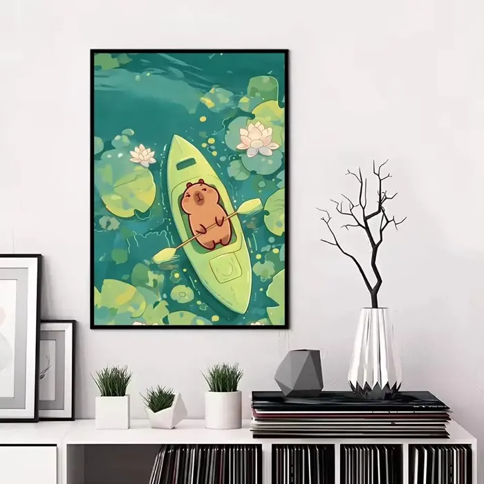 Poster Capybara Kayak Zen