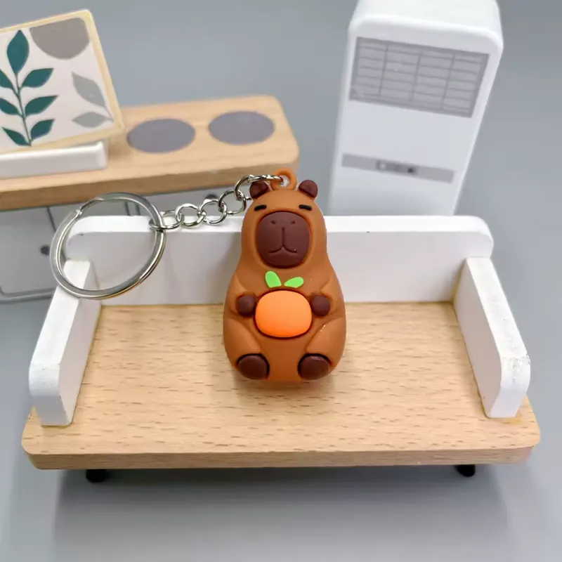 porte-clé capybara orange