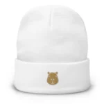 Bonnet Brodé Capybara Signature Blanc