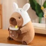 Peluche Capybara Lapin Bunnycap