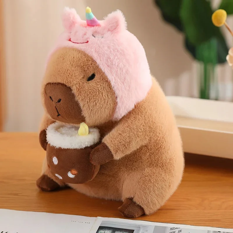 Peluche Capybara Licorne Unicap 30cm