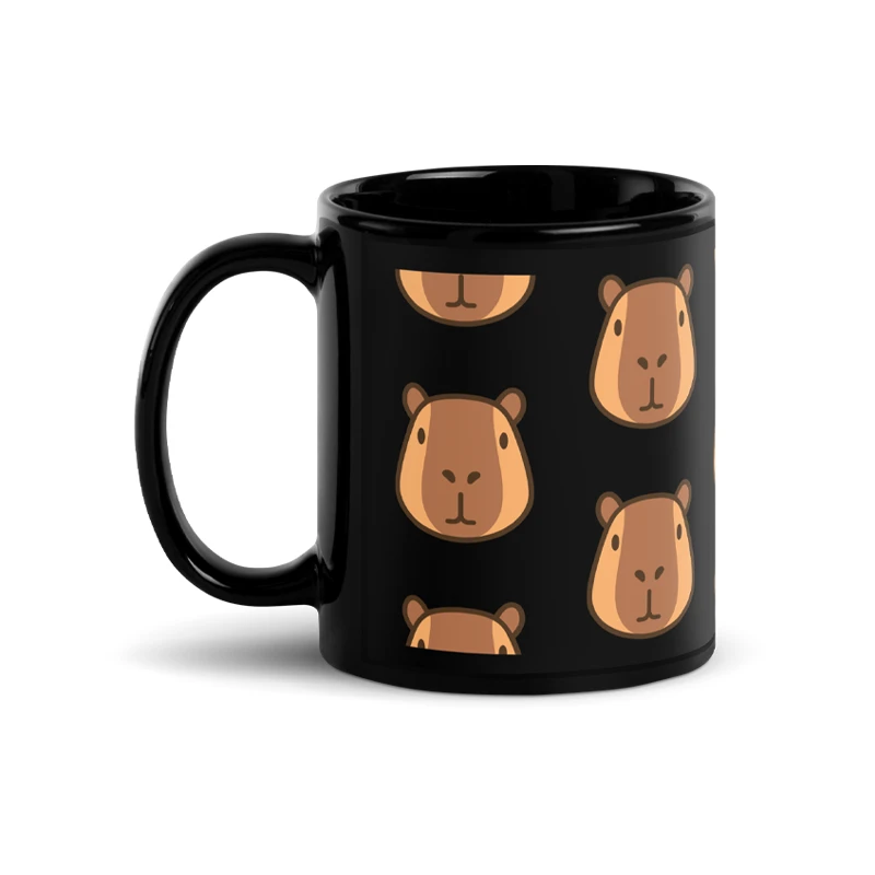Mug Capybara Signature noir en céramique
