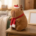 Peluche Capybara de Noël Rennecap 30cm